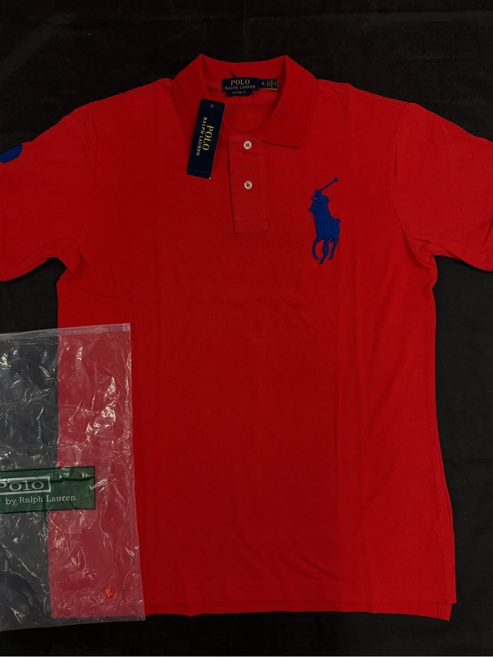 Polo by Ralph Lauren Red Polo Shirt with Blue Pony Logo
